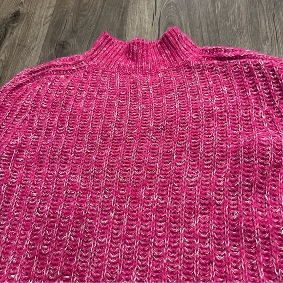 Anthropologie Pilcro Women's Sweater Chunky Knit Wool Linen Tunic Pink Slouchy - Picture 6 of 13